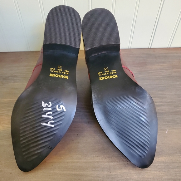 Brazil Leather Booties Pointed Toe Buckle Accents Fringe Detail Witchy Punk - Picture 8 of 13